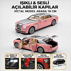 1:24 Çek Bırak Işıklı ve Sesli Metal Açılabilir Kapılar Sesli Işıklı Model Araba 18 cm - 2