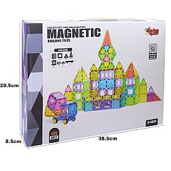 125 Parça Manyetik Yapı Blokları 7,5 Cm Çocuklar İçin Eğitici STEM Oyuncak - Vardem Oyuncak