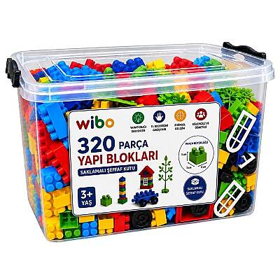 320 Parça Büyük Boy Yapı Blokları Aksesuarlı PVC Kutulu Anaokulu Kreş Eğitici Oyuncak Seti - 2