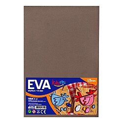 50x70 cm EVA Tabaka 10’lu Kahverengi EVA Sünger Levha Hobi El İşi Okul ve Etkinlik Malzemesi - Kika