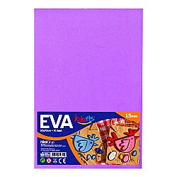 50x70 cm EVA Tabaka 10’lu Lila EVA Sünger Levha Hobi El İşi Okul ve Etkinlik Malzemesi - Kika