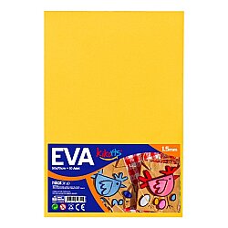 50x70 cm EVA Tabaka 10’lu Sarı EVA Sünger Levha Hobi El İşi Okul ve Etkinlik Malzemesi - Kika