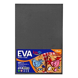 50x70 cm EVA Tabaka 10’lu Siyah EVA Sünger Levha Hobi El İşi Okul ve Etkinlik Malzemesi - Kika