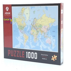 Adam Games Puzzle 1000 Parça Dünya Haritası - 1