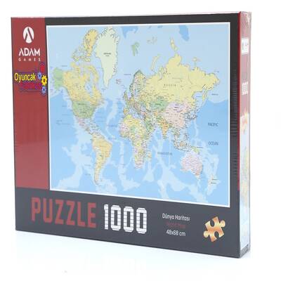 Adam Games Puzzle 1000 Parça Dünya Haritası - 1