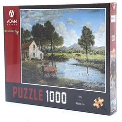 Adam Games Puzzle 1000 Parça Köy Manzarası - Adam Games