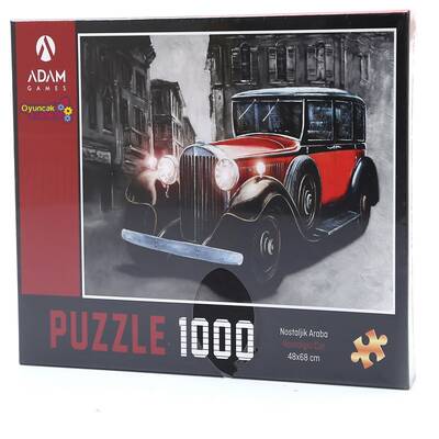 Adam Games Puzzle 1000 Parça Nostaljik Araba - 1