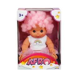 Afro Oyuncak Bebek Renkli Kıvırcık Saçlı 23 cm - 3