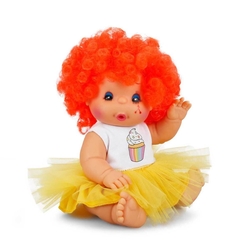 Afro Oyuncak Bebek Renkli Kıvırcık Saçlı 23 cm - 4