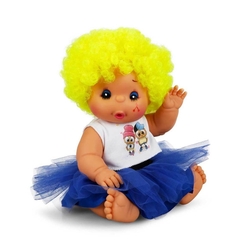 Afro Oyuncak Bebek Renkli Kıvırcık Saçlı 23 cm - 5