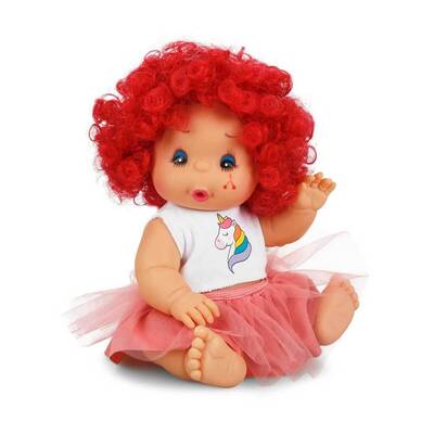 Afro Oyuncak Bebek Renkli Kıvırcık Saçlı 23 cm - 6