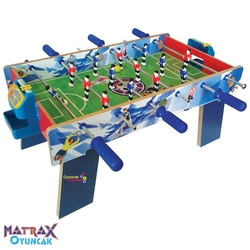 Matrax OyuncakFabrikasi - Ahşap Langırt Futbol Masa Maçı Ayaklı (3 Kollu)