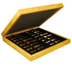 Ahşap Santranç Takımı Vip Ahşap Lüx Satranç Gold Sandık Kutulu - 3