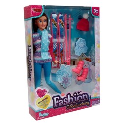Aksesuarlı Kayakçı Oyuncak Bebek 29 Cm - 2
