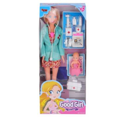 Aksesuarlı Oyuncak Doktor Bebek 29 Cm - 1