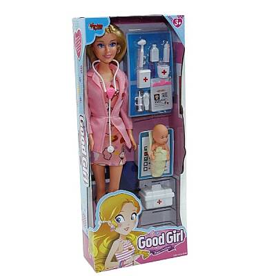 Aksesuarlı Oyuncak Doktor Bebek 29 Cm - 1