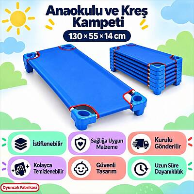 Anaokulu Kampeti 130x55 cm Kreş Çocuk Uyku Yatağı Kampet Yatak - 2