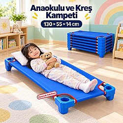 Anaokulu Kampeti 130x55 cm Kreş Çocuk Uyku Yatağı Kampet Yatak - Oem