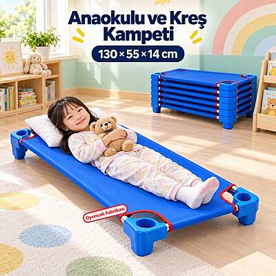Anaokulu Kampeti 130x55 cm Kreş Çocuk Uyku Yatağı Kampet Yatak - 1
