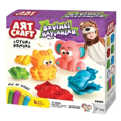 Art Craft 3 D Sevimli Hayvanlar Hamur Seti 200 gr - Art Craft