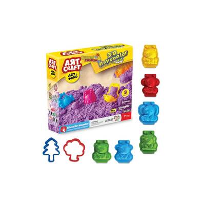 Art Craft 3D Hayvanlar Kinetik Kum Seti Kurumaz 500 GR 8 Parça - 3