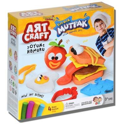Art craft Çılgın Oyuncak Mutfak Kalıplı Oyun Hamuru Seti 200 Gr - 1