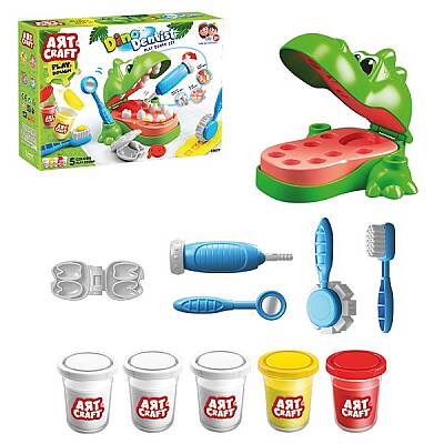 Art Craft Dinozor Dişçi Oyun Hamuru Seti - 1