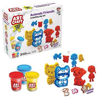 Art Craft Hayvan Dostları Aksesuarlı Oyun Hamuru Seti 168 Gr - 1