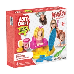 Art Craft Kuaför Seti Oyun Hamuru 4 Renk Hamur - Art Craft