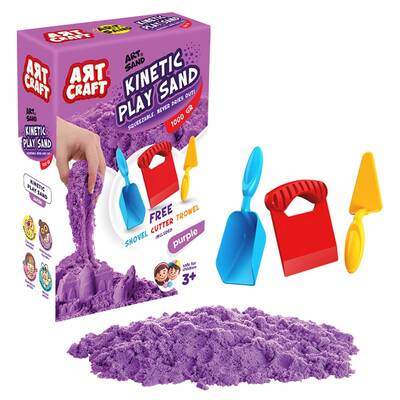 Art Craft Kurumayan Kinetik Oyun Kumu Mor 1000 gr - 1