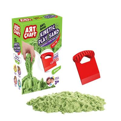 Art Craft Kurumayan Kinetik Oyun Kumu Yeşil 500 Gr - 1