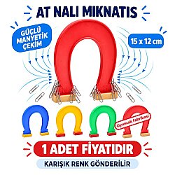 At Nalı Mıknatıs 15 cm Eğitici Fen Deneyleri İçin Manyetik Okul Materyali - Oem