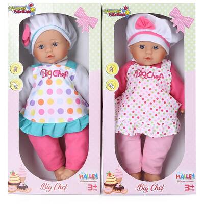 Baby Big Chef Konuşan Oyuncak Bez Bebek 40 Cm - 2