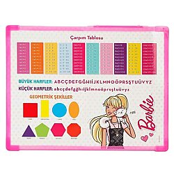 Barbie Abaküslü Yazı Tahtası Çocuklar İçin Eğitici Yazı Çizim ve Matematik Aktivite Oyuncağı - 2