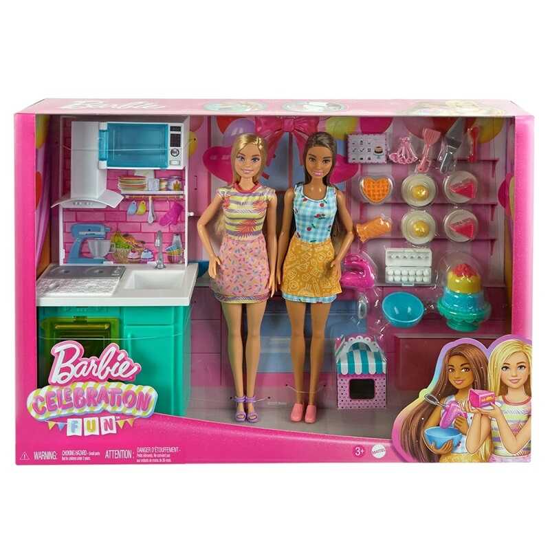Barbie Brooklyn Ve Malibu Pasta Yapıyor Oyun Seti Hjy94