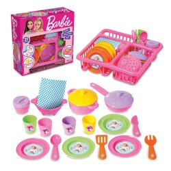 Barbie Bulaşık Yıkama Seti 21 Parça - DEDE
