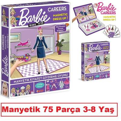 Barbie Carreers Manyetik Giydirme Oyunu Kariyer 75 Parça 3-8 Yaş - 1