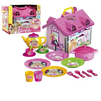 Barbie Oyuncak Ev ve Çay Seti Takımı 19 Parça - 2