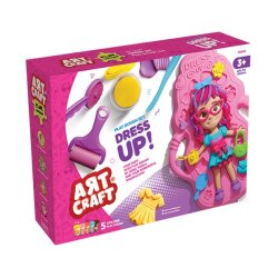 Bebek Giydirme Hamur Oyun Seti 280 gr 5 Farklı Renk Hamur - Art Craft