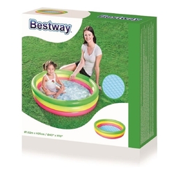 Bestway 51104 Sunset Şişme Çocuk Havuzu Şişme Tabanlı 102x25 Cm - Bestway