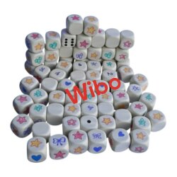 Beyaz Boş Küp Zar-Kendin Yap (DIY) Hobi ve Öğretim Amaçlı Yuvarlak Oyun Zarı Seti 16 MM - 3