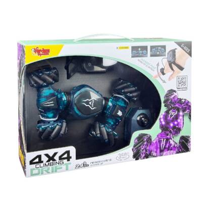 Bilekten Kontrol Uzaktan Kumandalı Araba Full Fonksiyon Şarjlı 2.4g Şeffaf Işıklı 4x4 Drift Araba - 4