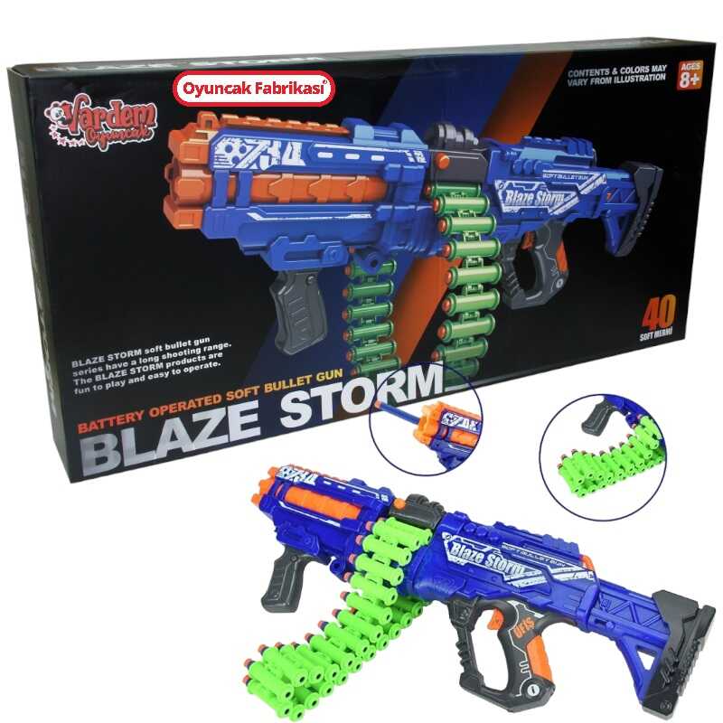 Blaze Storm Otomatik Şarjlı Yumuşak Mermili Tüfek (40 Mermi Dahil)