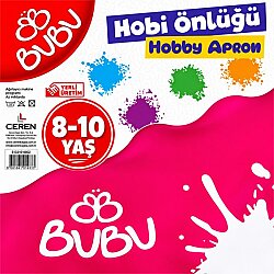 BU-BU Çocuk Boyama Önlüğü 8-10 Yaş Su Geçirmez Hobi ve Etkinlik Önlüğü - BU-BU