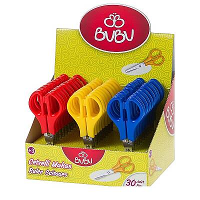 Bu-Bu Plastik Makas Okul Anaokulu Hobi ve Etkinlik Makası - 1