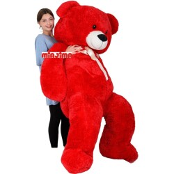 Büyük Boy Kocaman Salaş Puffy Red Kırmızı Peluş Ayı 2 Metre (200 Cm) - Halley Oyuncak