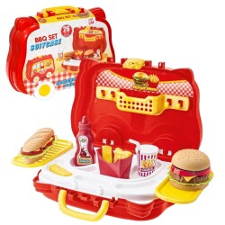 Çantalı Oyuncak Hamburger Seti Valiz +36 - Bayraktar Plastik