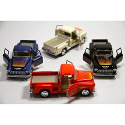 Çek Bırak Araba 1955 Chevy Stepside Pick-Up Ateş Desenli - 3