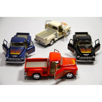Çek Bırak Araba 1955 Chevy Stepside Pick-Up Ateş Desenli - 3