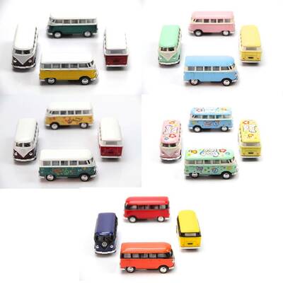 Çek bırak Araba 1967 Volkwagen Classical Bus 1/64 12 Adet Fiyatı - 3